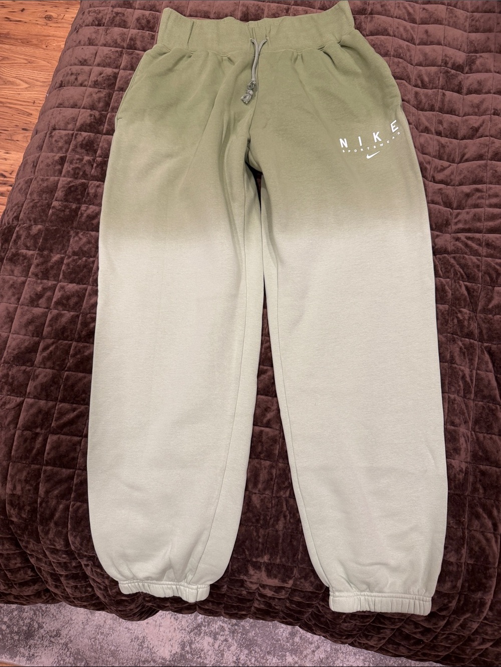 Nike Olive to Light Green Ombre Sweats